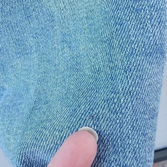 Agolde Toni Size 24 Distressed Raw Step Hem Light Wash Minimalist Cropped Jeans - Picture 14 of 14